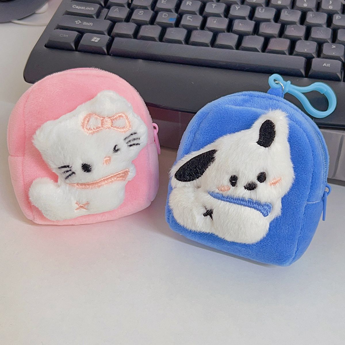 TIOZONEY - Billetera pequeña de muñeca de peluche