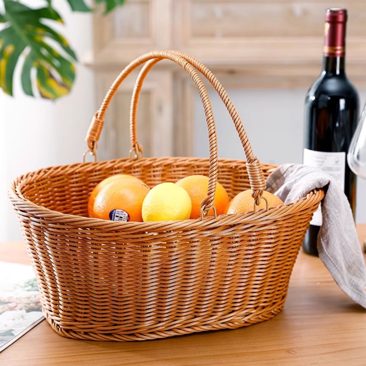 HOMESTAR - Cesta de Mimbre para Picnic 20L