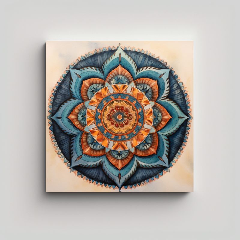 GENERICO - Pinturas Decorativas De Mandalas Inspiradas En 50x50 Cm