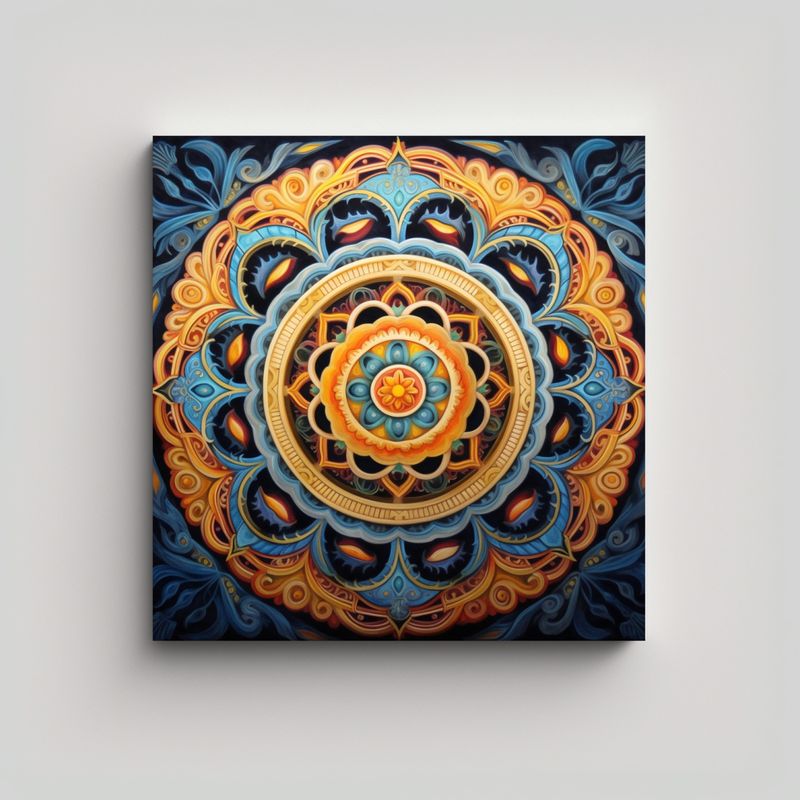 GENERICO - Cuadros Decorativos De Mandala Con Toque Creativo 80x80 Cm