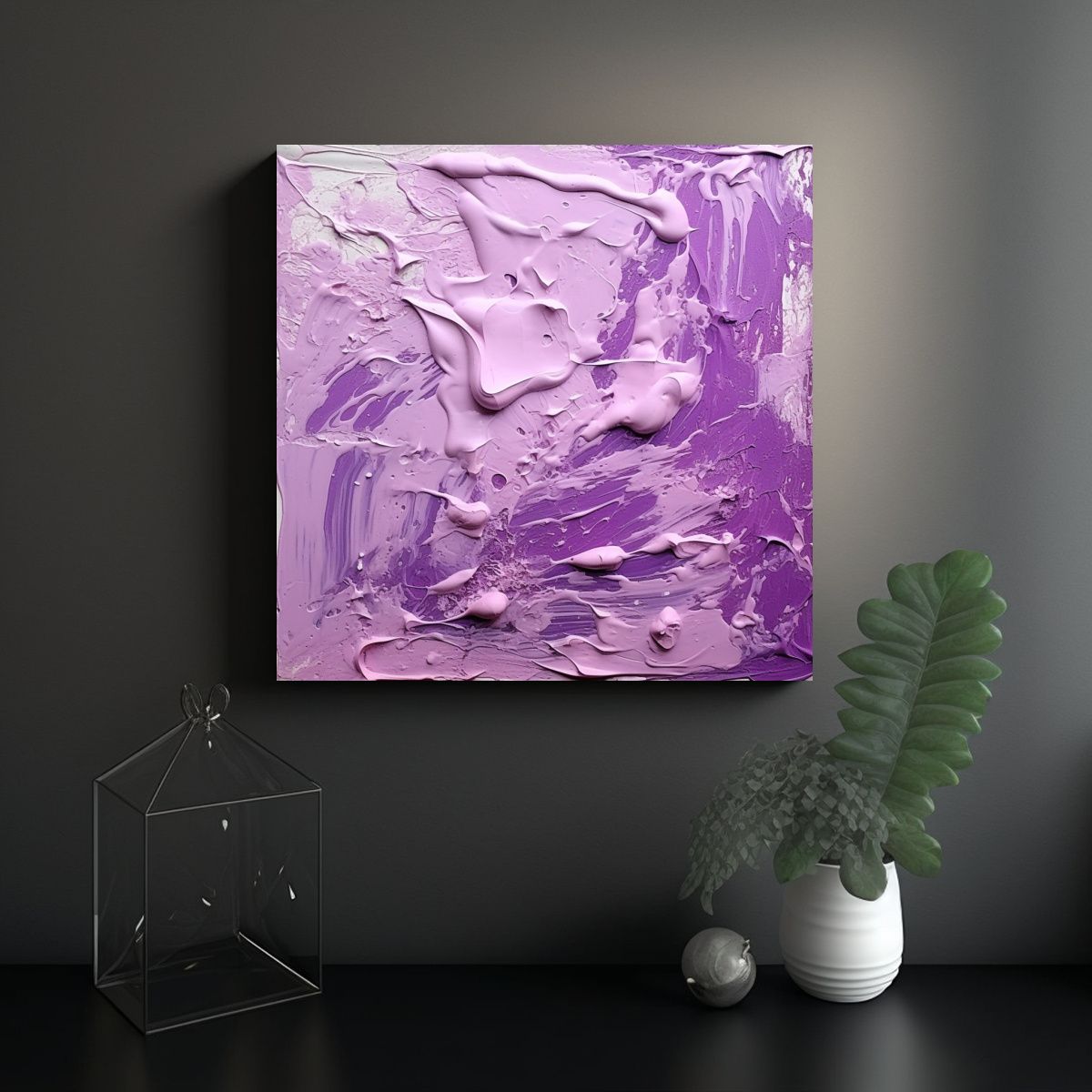 GENERICO - Cuadro Venta Personalidad Pintura Morada Claro 90x90 Cm