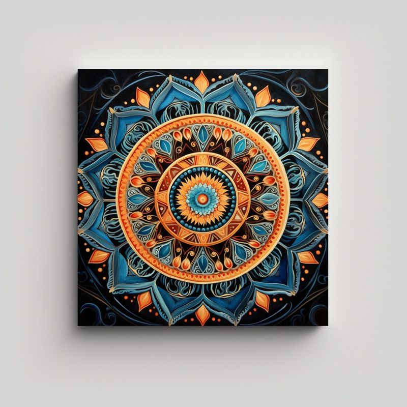 GENERICO - Pinturas De Decoración Enigmáticas Con Mandalas 90x90 Cm