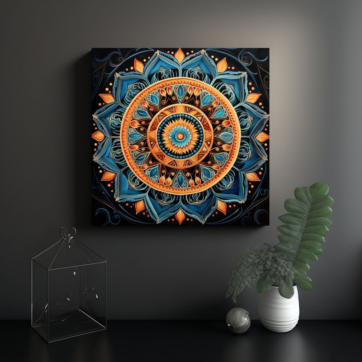 GENERICO - Pinturas De Decoración Enigmáticas Con Mandalas 80x80 Cm