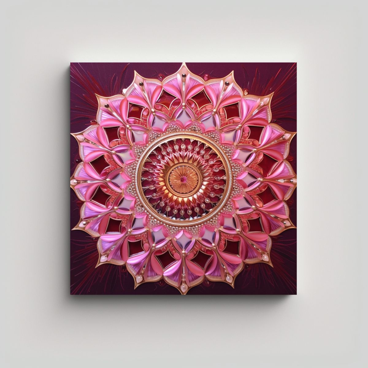 GENERICO - Cuadro Mágica De Mandala En Lienzo 90x90 Cm