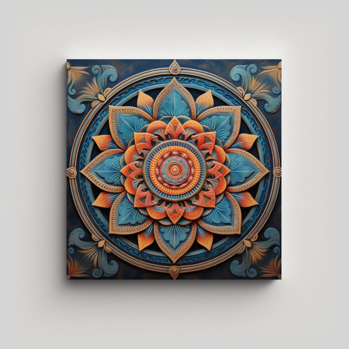 GENERICO - Pintura Decorativa Estilo Vintage Con Diseño De 70x70 Cm