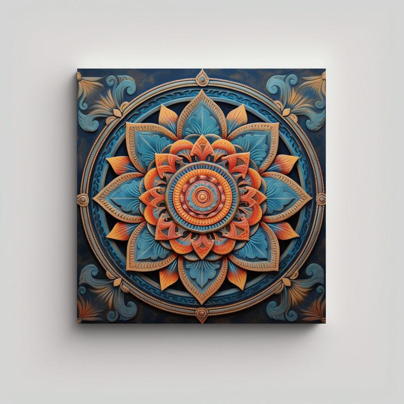 GENERICO - Pintura Decorativa Estilo Vintage Con Diseño De 60x60 Cm