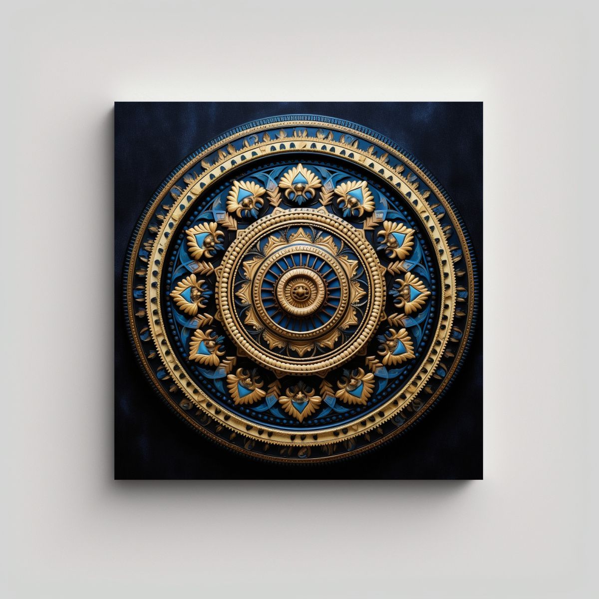 GENERICO - Pintura Decorativa Moderna Con Mandala De Intensa 70x70 Cm