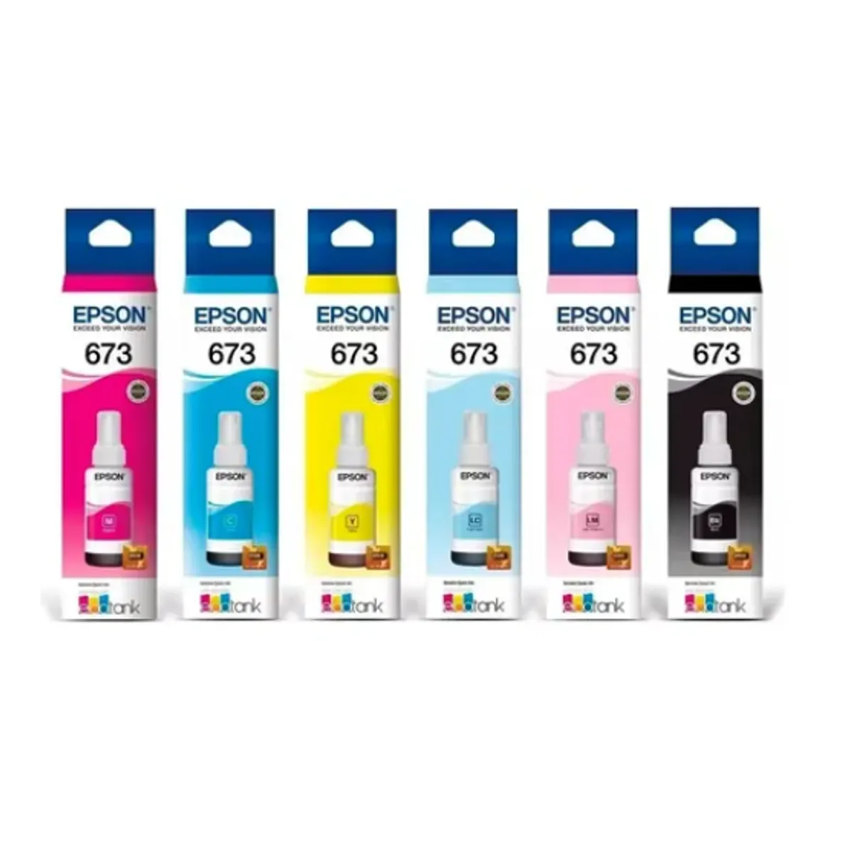 EPSON - TINTA EPSON ORIGINAL PACK T673 L1800 L805 L850 L810 L800