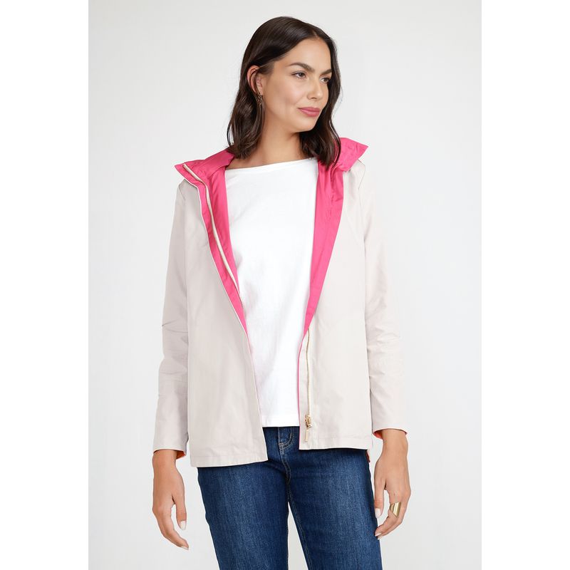 CANADIENNE - Chaqueta Mujer  Reversible Eva Crema/Fucsia Canadienne