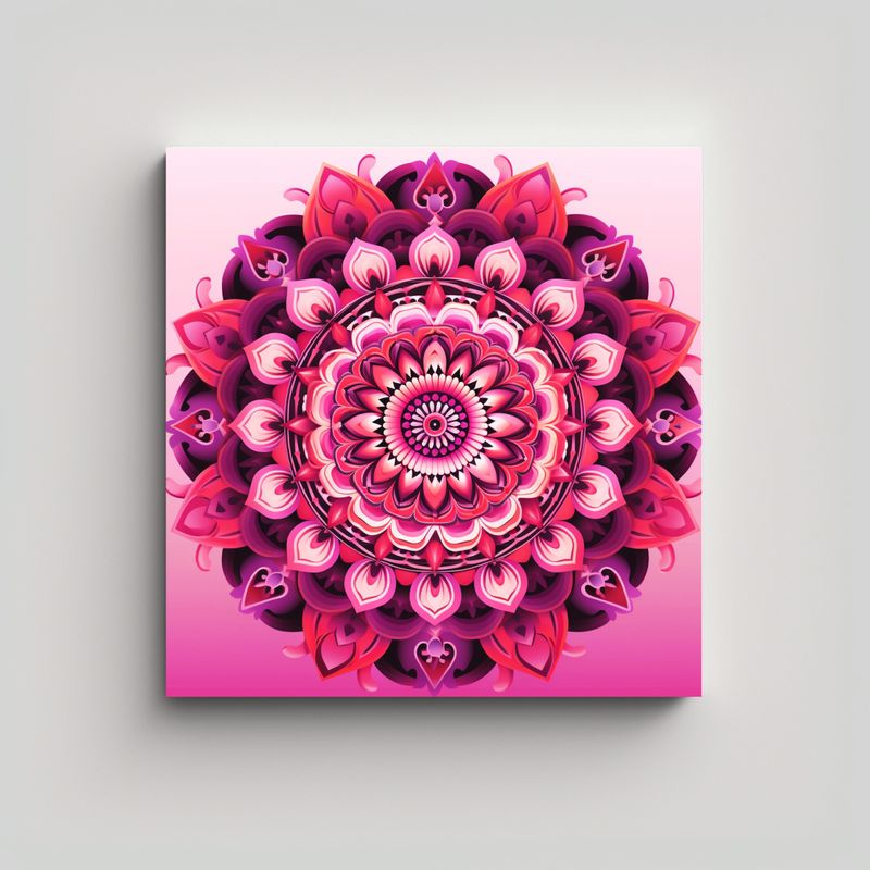 GENERICO - Pintura Decorativa Plana En Rosa Para Belleza Y 60x60 Cm