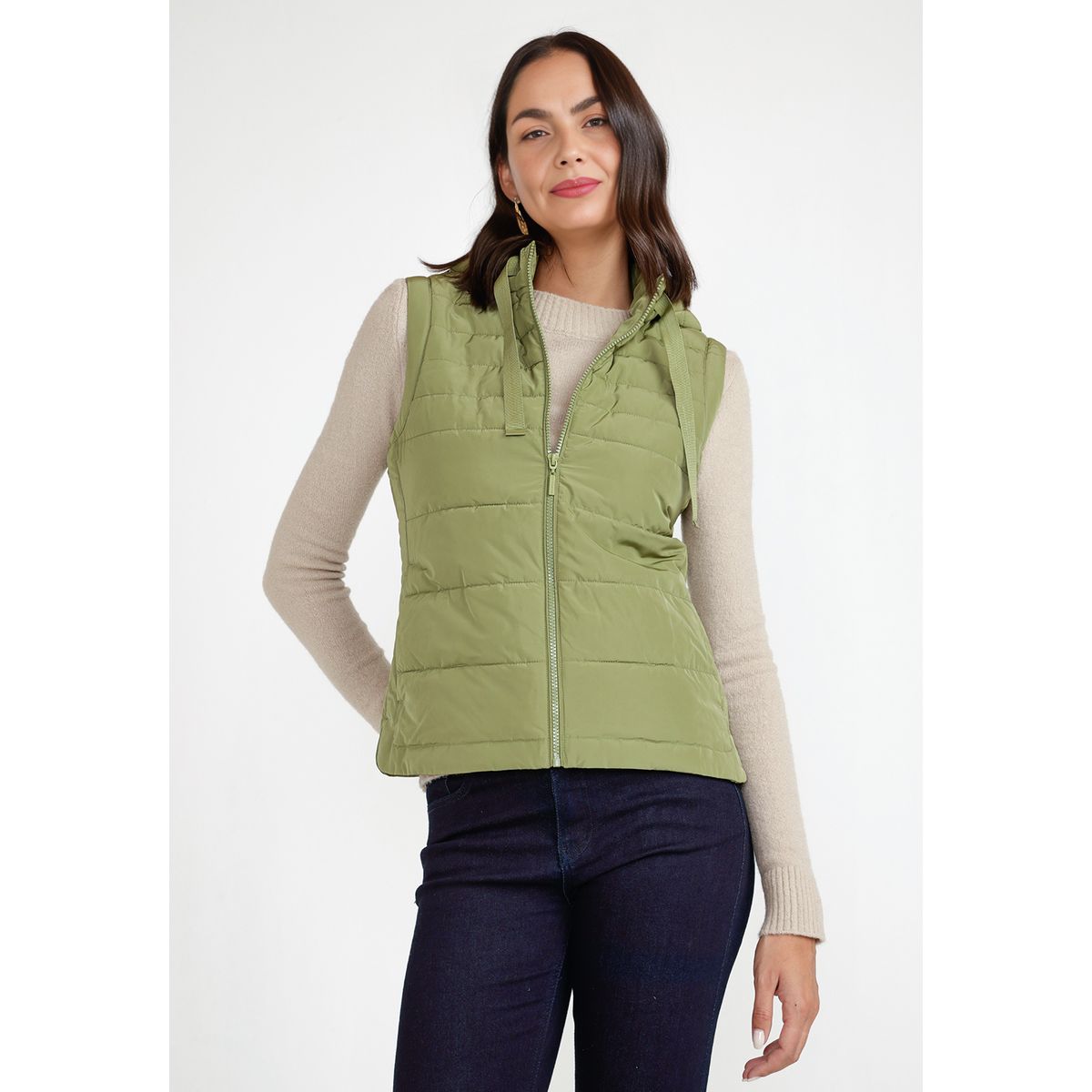 CANADIENNE - Parka Mujer Sin Mangas Bimba Verde