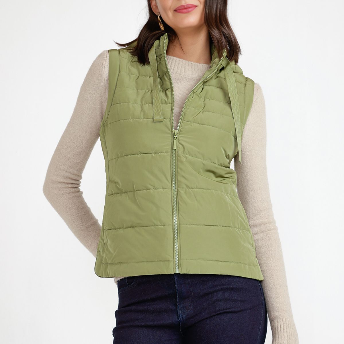 CANADIENNE - Parka Mujer Sin Mangas Bimba Verde