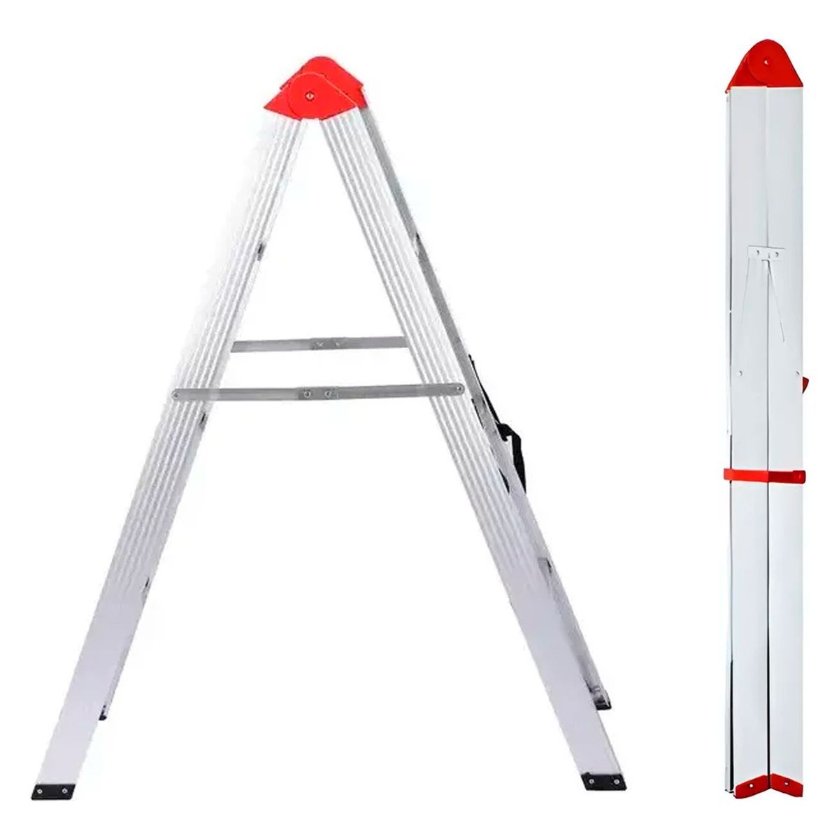 GENERICO - Escalera Plegable Aluminio 3 Escalones Tipo Tijera 150kg