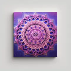 GENERICO - Inspiración Mandala Rosa Y Morada Para 90x90 Cm