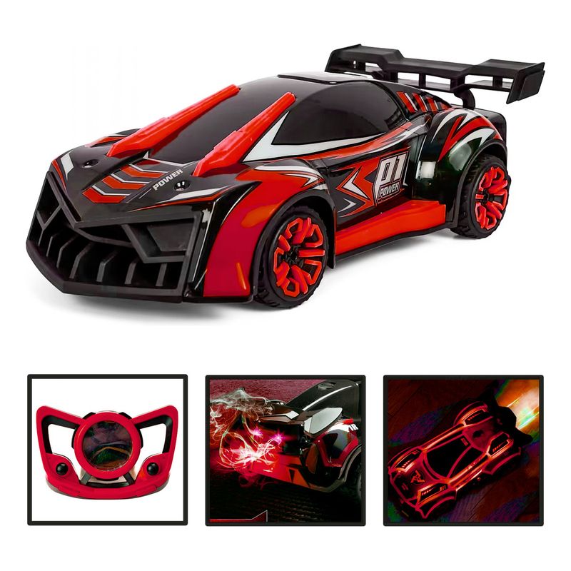 IPLAY - Auto Control Remoto Bugatti Humo 7 Luces 110 Rapido 24 ghz