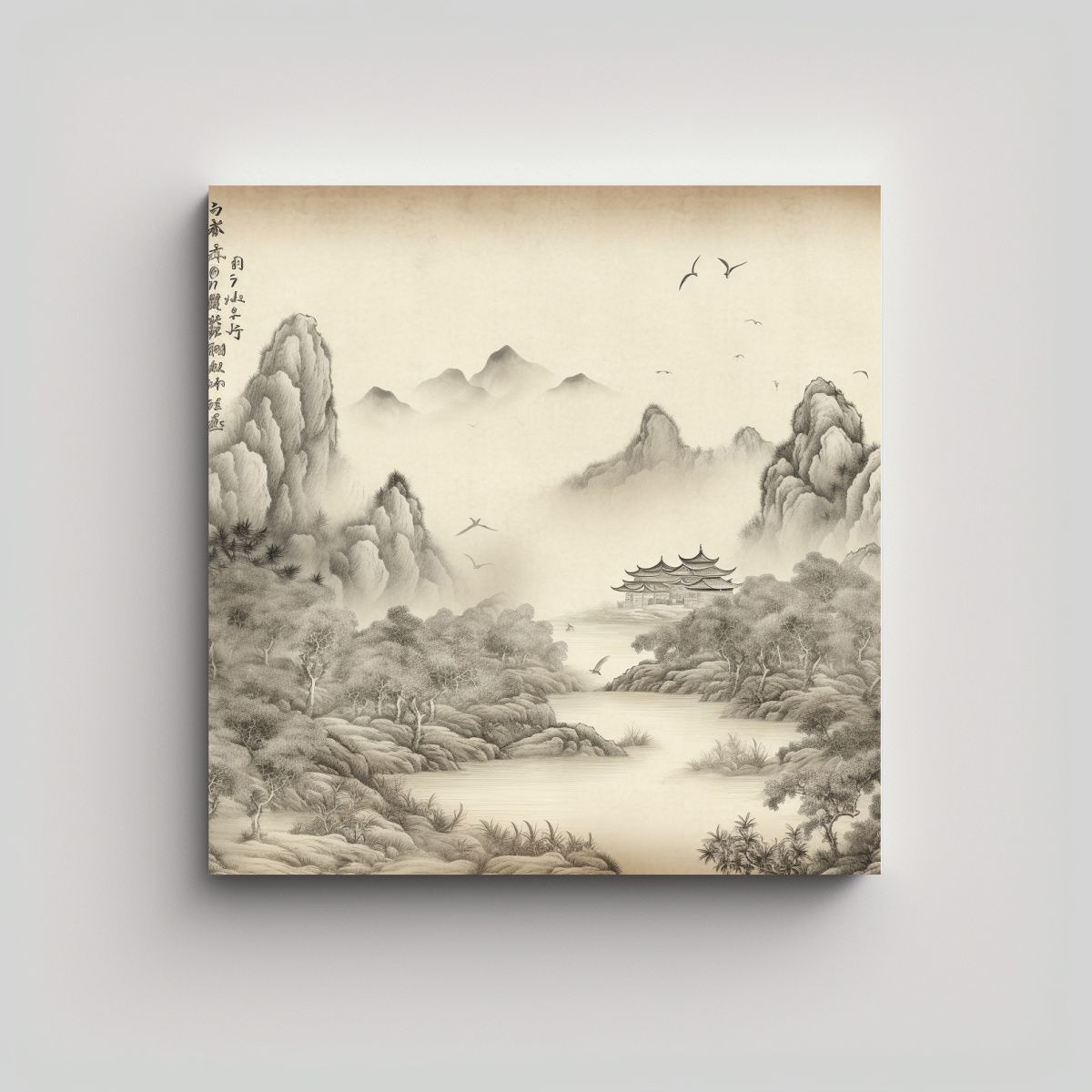 GENERICO - Pintura Sobre Papel Kraft Con Textura De Diseño 60x60 Cm