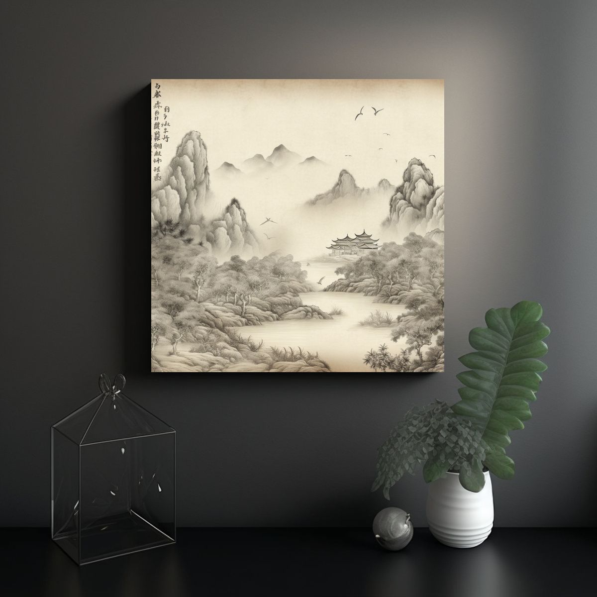 GENERICO - Pintura Sobre Papel Kraft Con Textura De Diseño 60x60 Cm