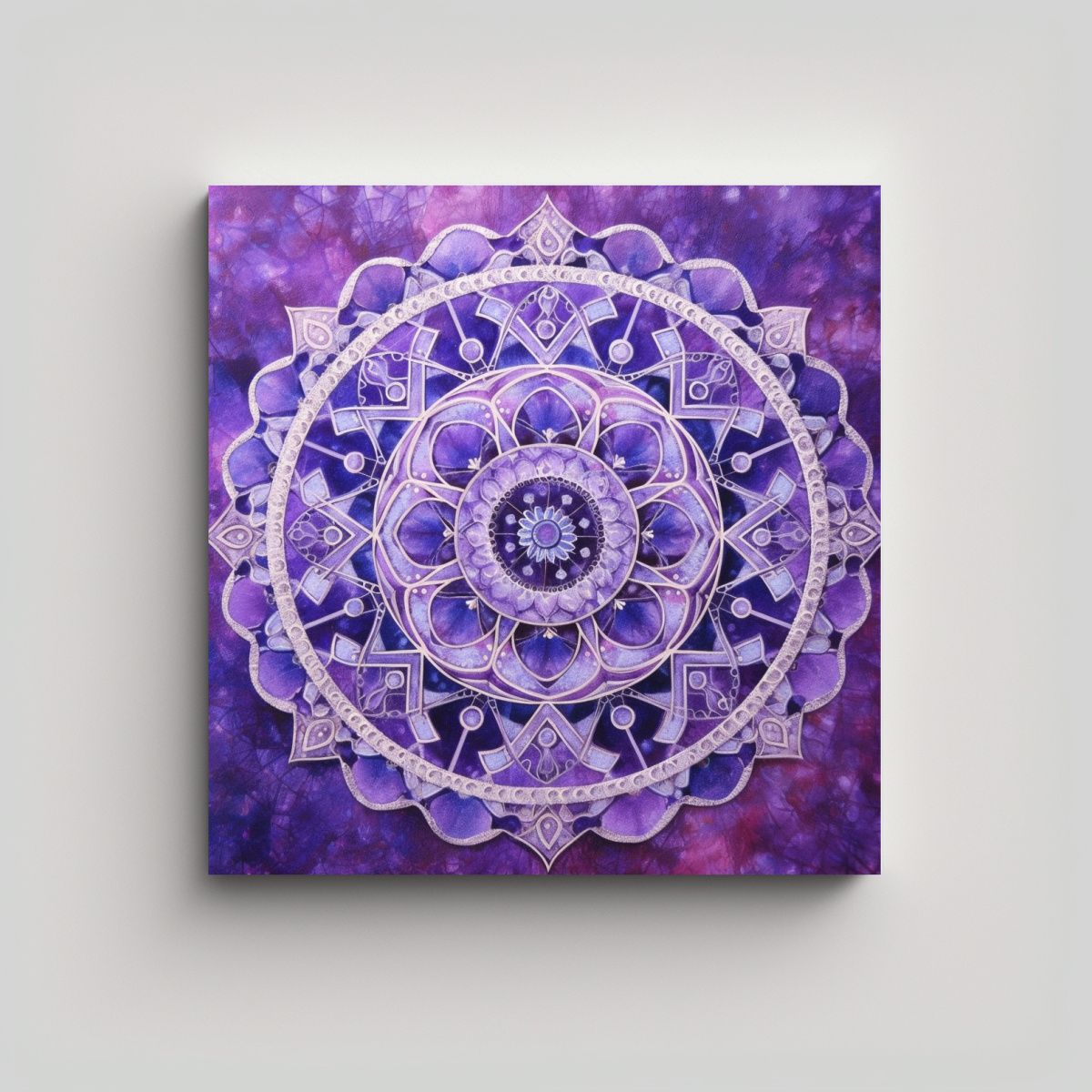 GENERICO - Cuadro Decorativo Estrellas Moradas Mandala 1000 70x70 Cm