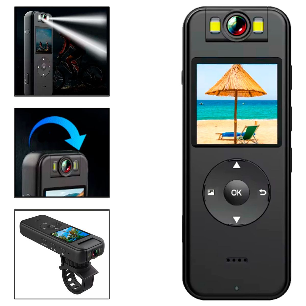 GENERICO - Mini Camara Deportiva 4k Hdr Wifi Para Sendero Conducción