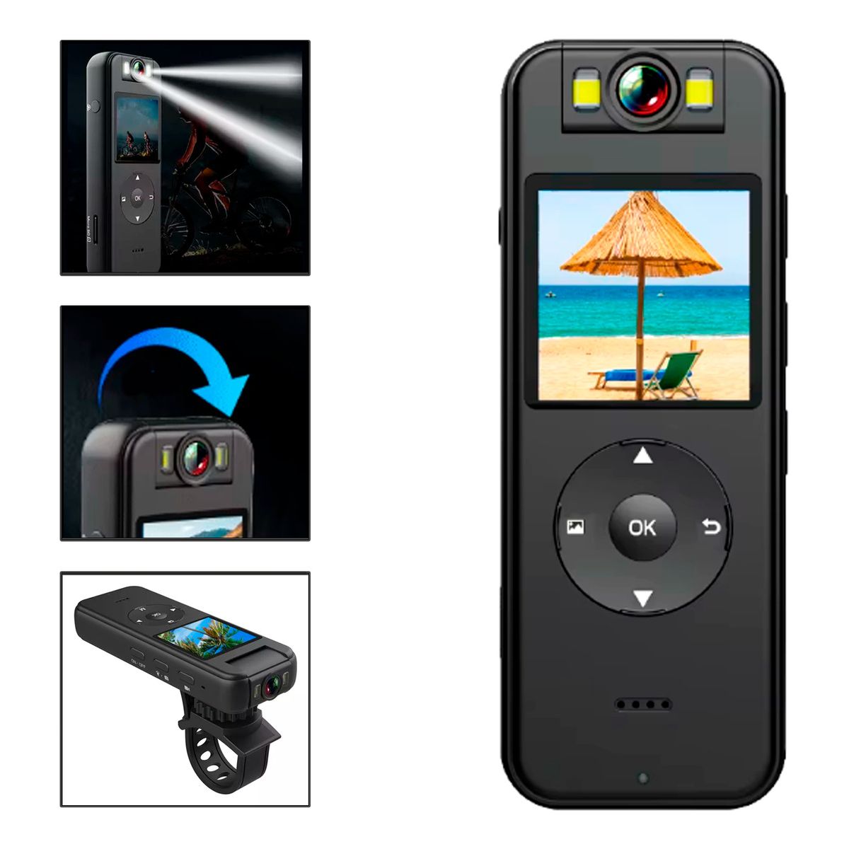 GENERICO - Mini Camara Deportiva 4k Hdr Wifi Para Sendero Conducción