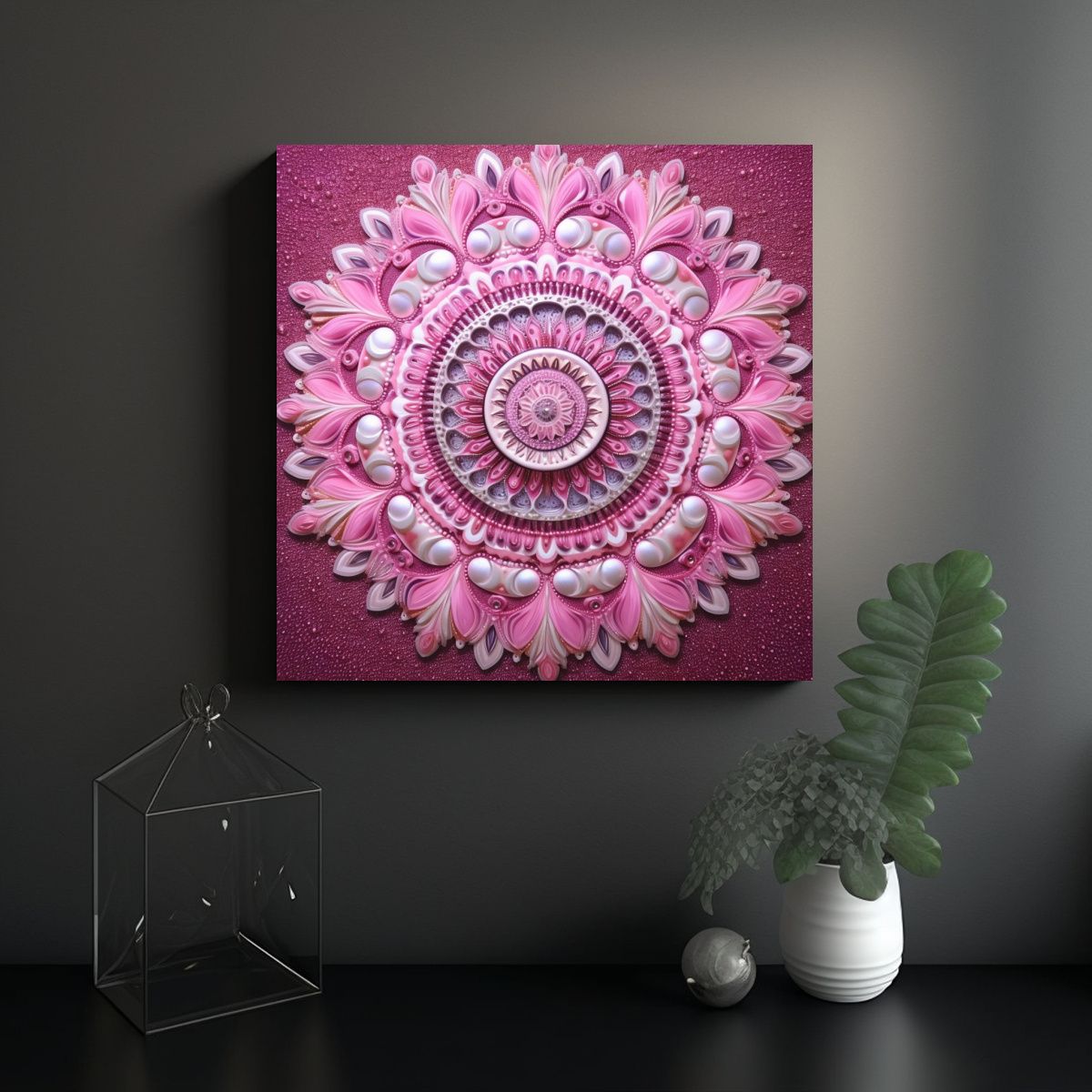 GENERICO - Cuadros Decorativos Canva Tonos Visual 90x90 Cm