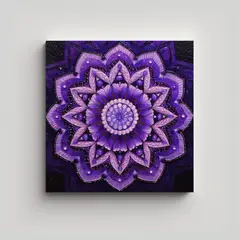GENERICO - Cuadro Tela Bastidor Impacto Visual Mandala 50x50 Cm