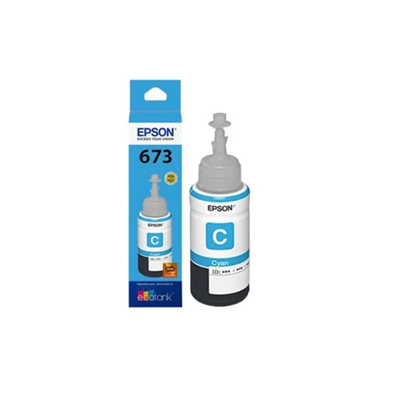 EPSON - TINTA CYAN EPSON ORIGINAL T673 L1800 L805 L850 L810 L800