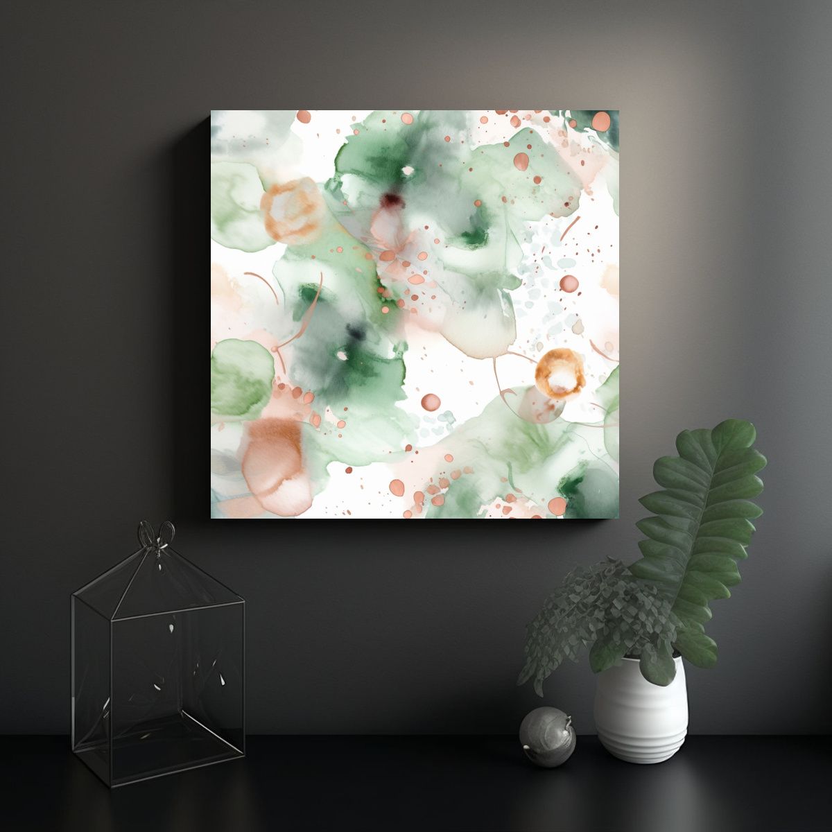 GENERICO - Lienzo Decorativo Melody Joy Patrón De Salvia Y 60x60 Cm