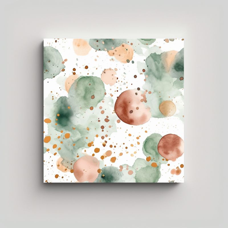 GENERICO - Patrón Vintage Brillante Melody Joy Verde Salvia 80x80 Cm