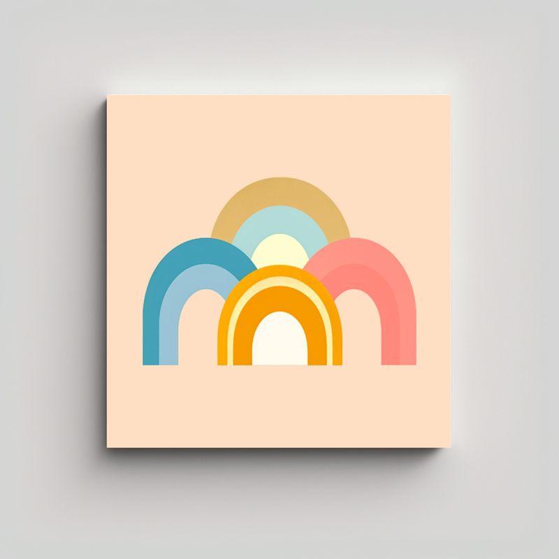 GENERICO - Cuadro Minimalista De Melodía Alegre Con Finas 60x60 Cm