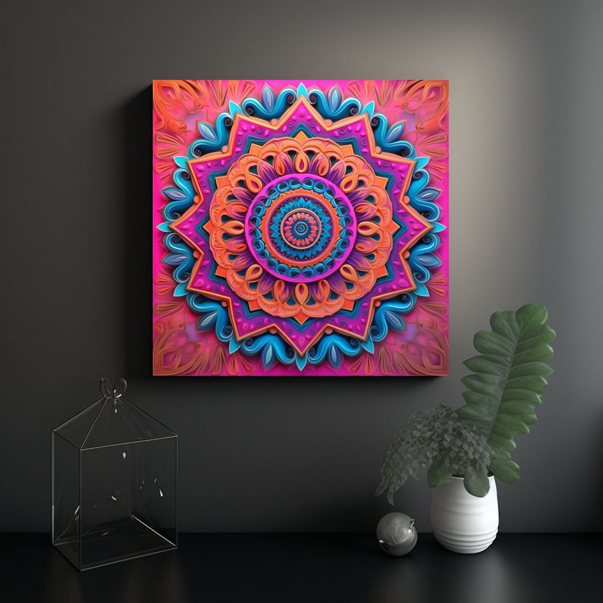 GENERICO - Venta De Mandala Decorativa Con Elaborados 90x90 Cm