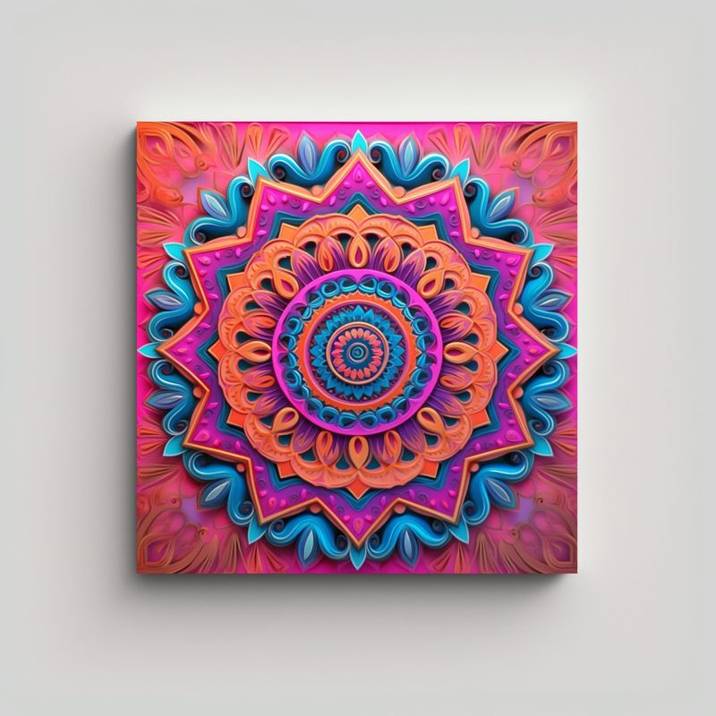 GENERICO - Venta De Mandala Decorativa Con Elaborados 80x80 Cm