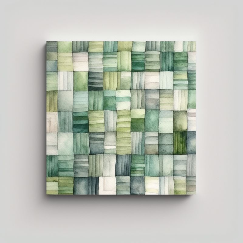 GENERICO - Cuadro En Bastidor Acuarela Expresividad Melody 60x60 Cm