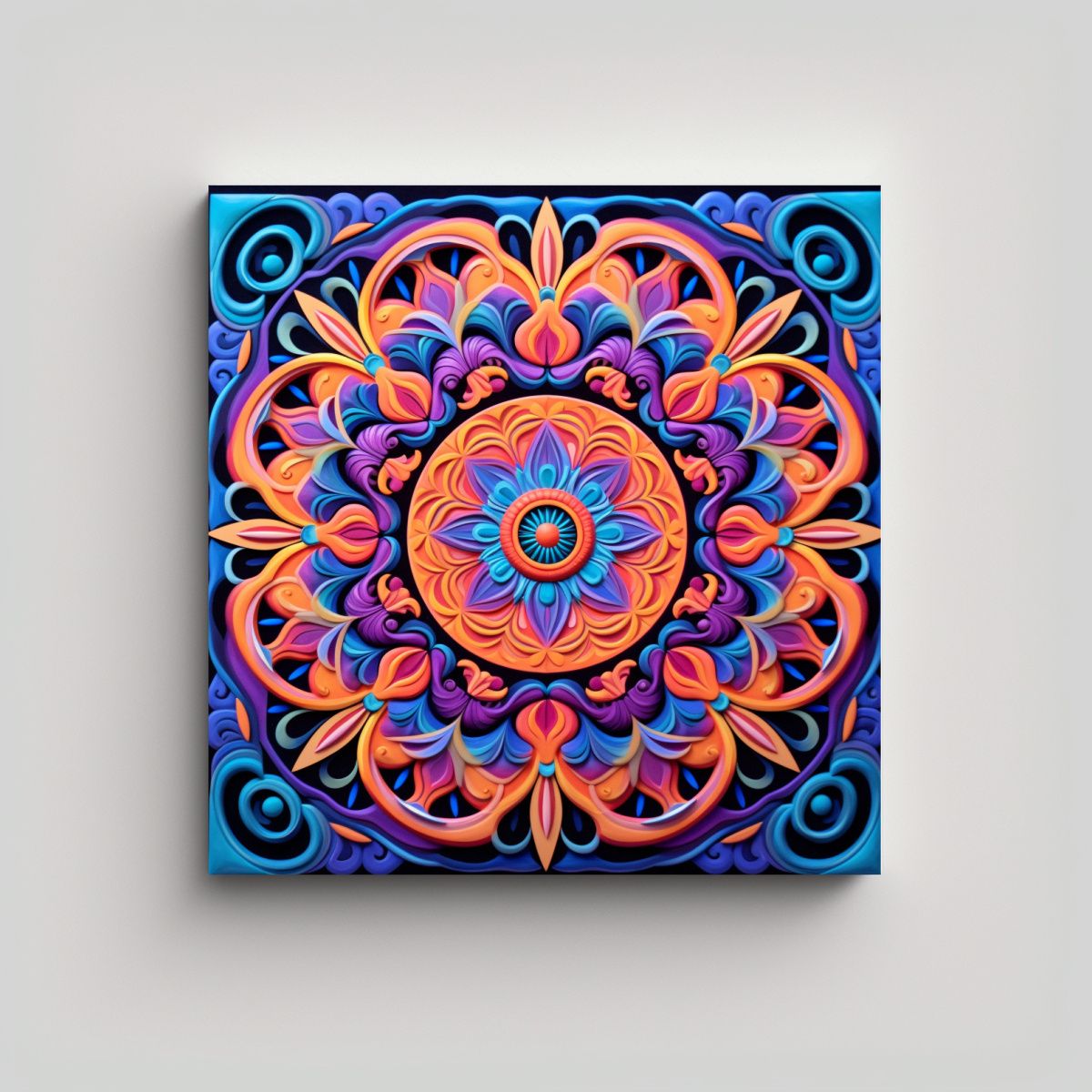 GENERICO - Diseño Mandala Decorativo Con Patrones 50x50 Cm