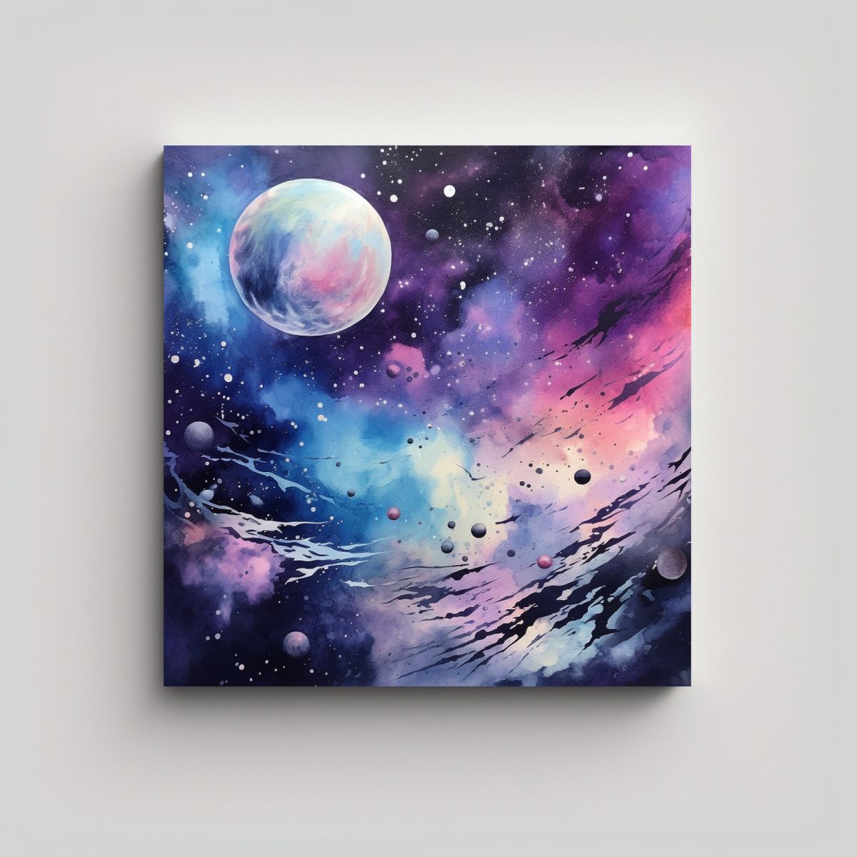 GENERICO - Cuadro Abstracto Impresionante Matt Acuarela 60x60 Cm