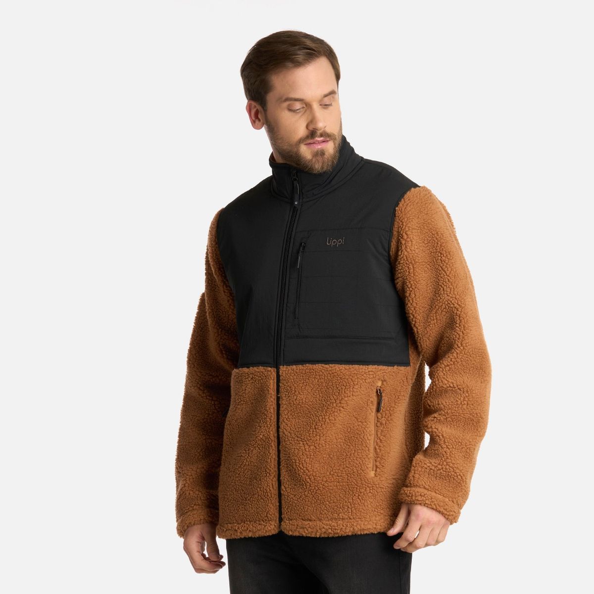 LIPPI - Polar Hombre Glaciar Sherpa-Pro Jacket Café Claro Lippi