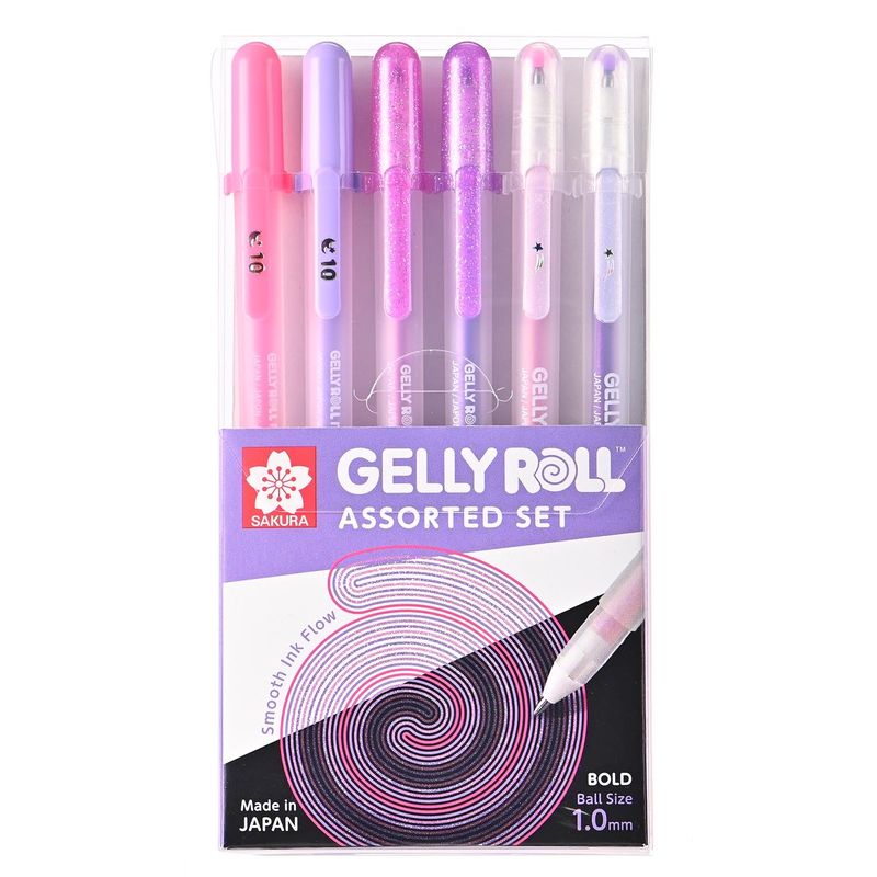 SAKURA - Lapiz Gel Gelly Roll Sakura Rosado y Morados
