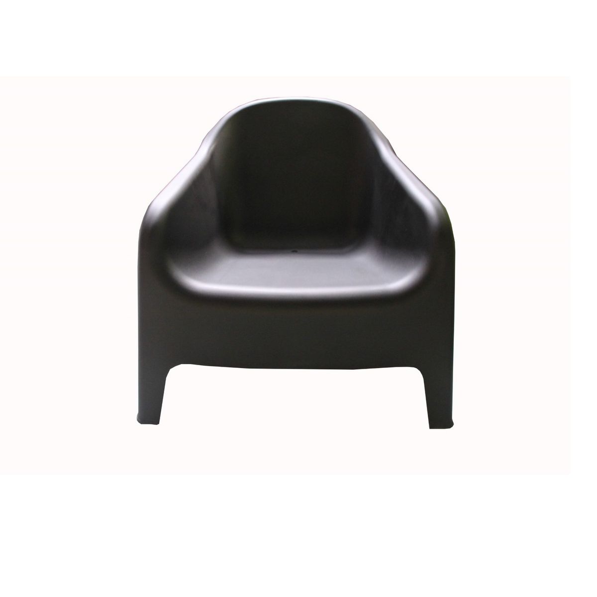 LUMAX - Sillon Individual Negro Plastico Exterior Mueble Jardin