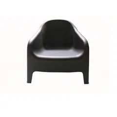 LUMAX - Sillon Individual Negro Plastico Exterior Mueble Jardin