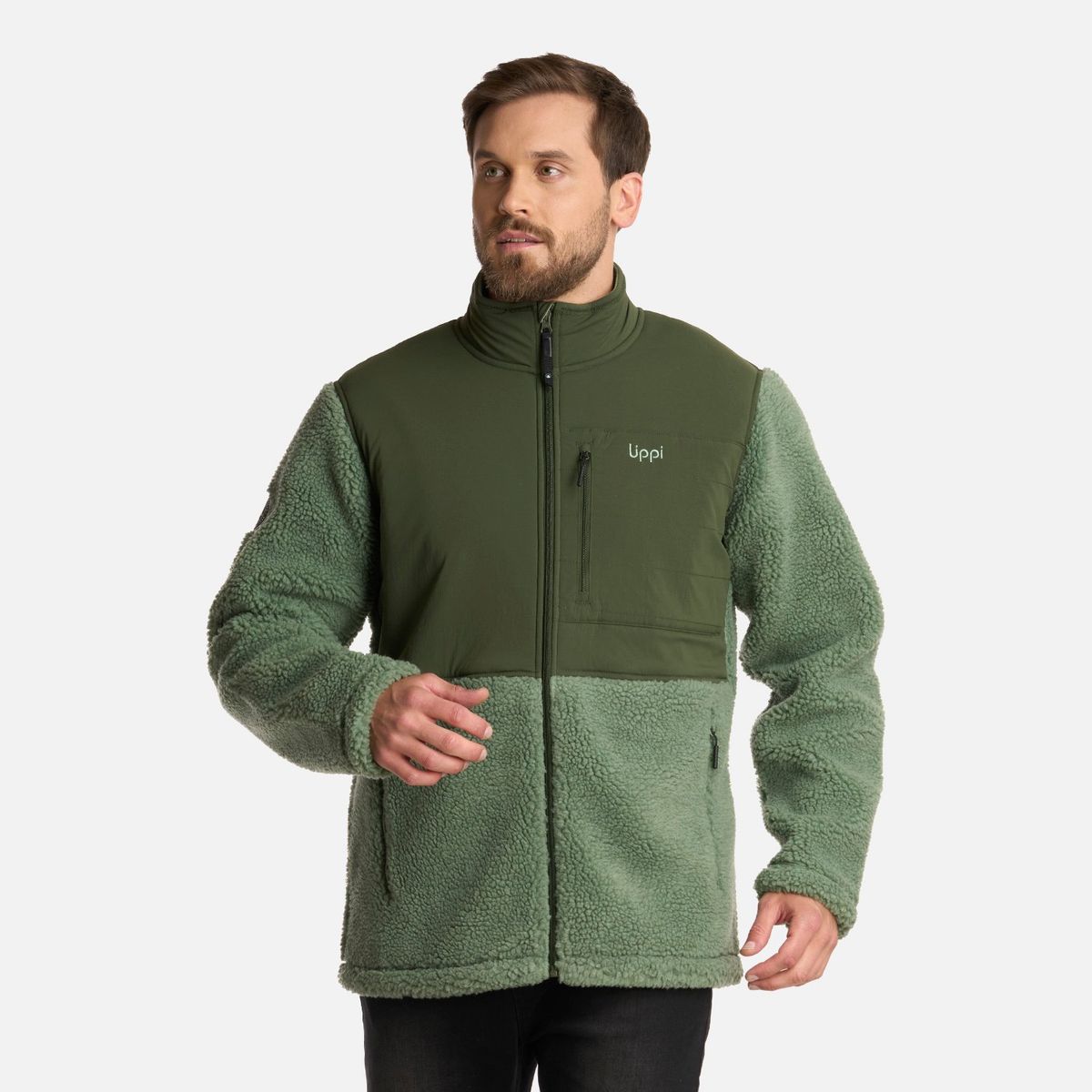 LIPPI - Polar Hombre Glaciar Sherpa-Pro Jacket Jade Oscuro Lippi