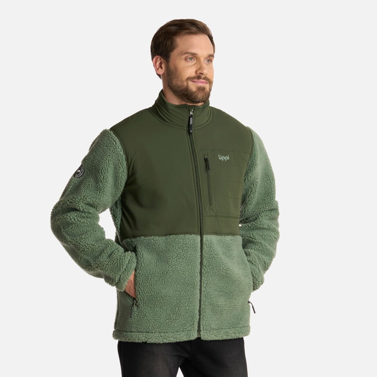 LIPPI - Polar Hombre Glaciar Sherpa-Pro Jacket Jade Oscuro Lippi