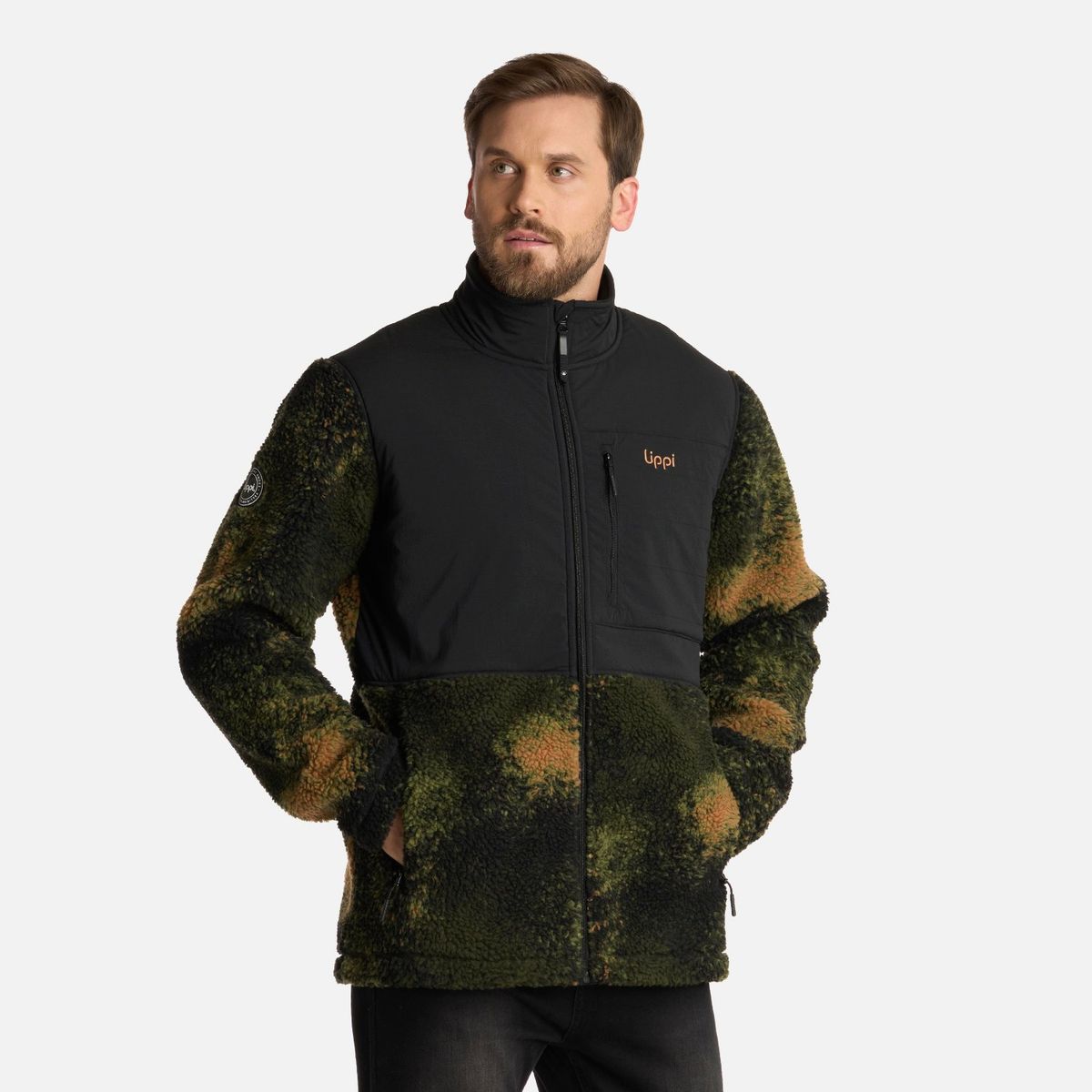 LIPPI - Polar Hombre Glaciar Sherpa-Pro Jacket Print Verde Militar Lippi