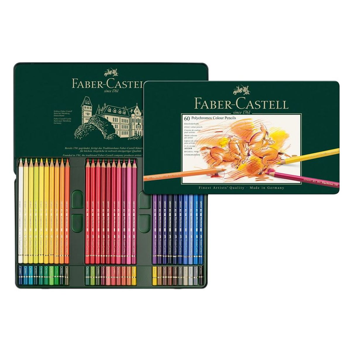 Lápices Faber-Castell Polychromos 60 Colores, marca FABER-CASTELL - Foto Principal