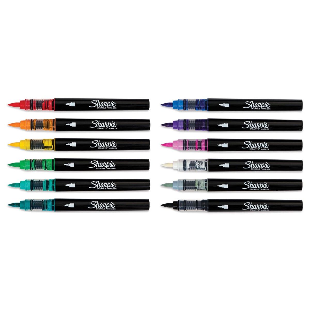 SHARPIE - Marcador Sharpie Acrílico Punta Pincel 12 colores