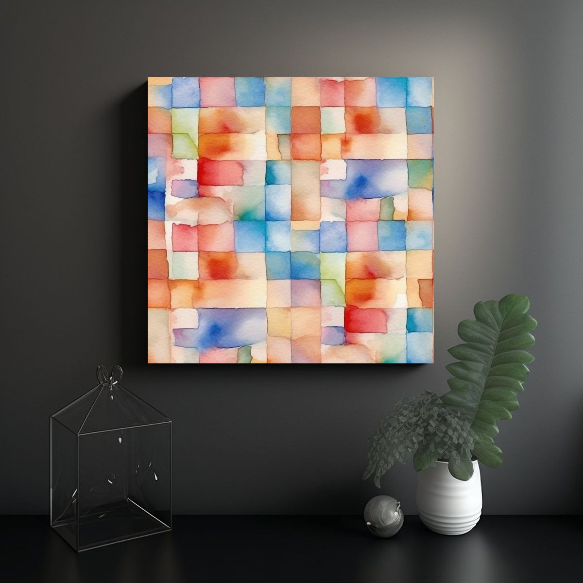 GENERICO - Cuadro Decorativo Canva Vanguardia Melody Joy 80x80 Cm