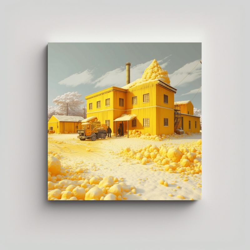 GENERICO - Pinturas Decorativas De Fábrica De Mostaza 90x90 Cm