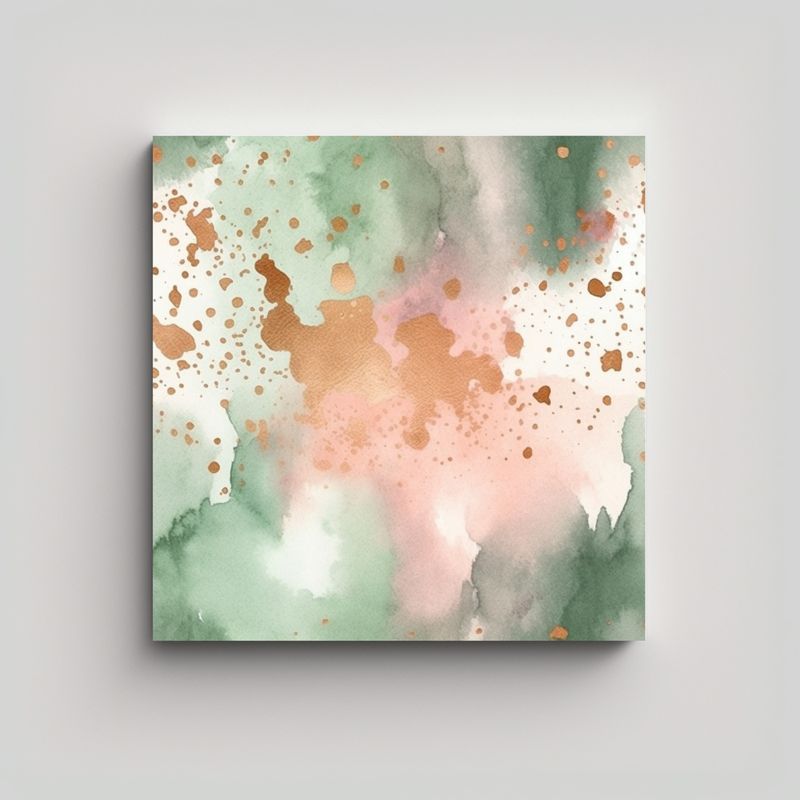 GENERICO - Cuadro Decorativo Patrón Sin Costuras Verde 80x80 Cm