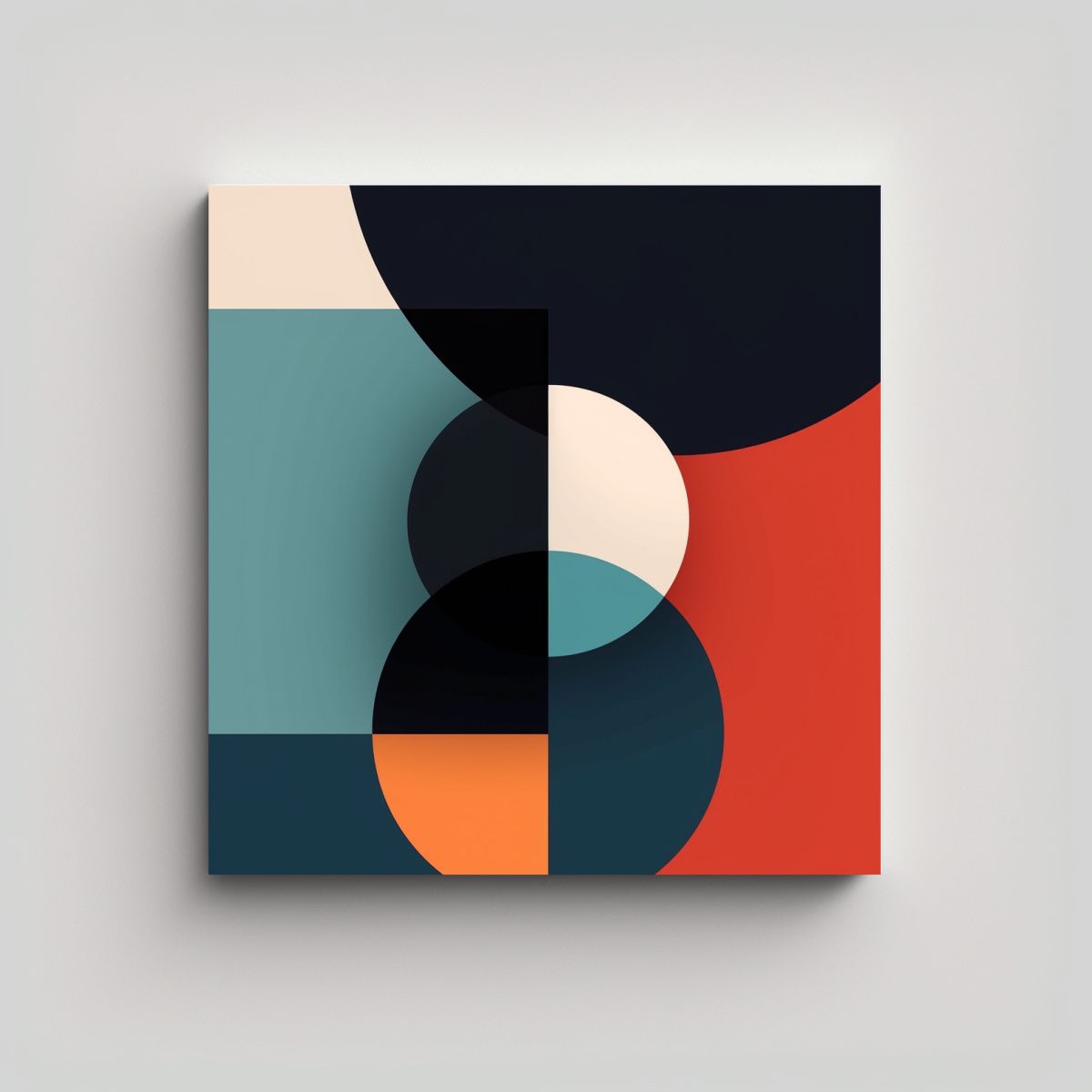 GENERICO - Cuadro Minimalista Movimiento Brillante En Tela 80x80 Cm