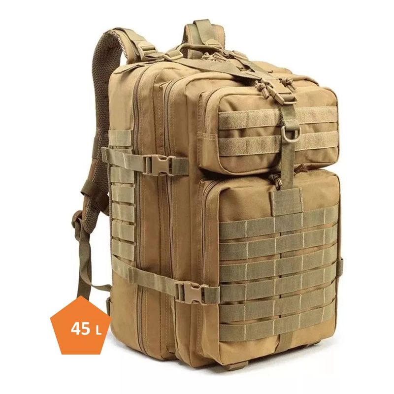 TIOZONEY - Mochila Tactica Militar Outdoor Pentagon 45l Impermeable Color Ocre