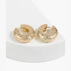 LOUNGE - Aros Mujer Argollas Gruesas Machacadas